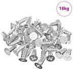 vidaXL Spiegel Halterungsbracket 340 pcs Nickel 35 x 30 x 8,3 mm Stahl