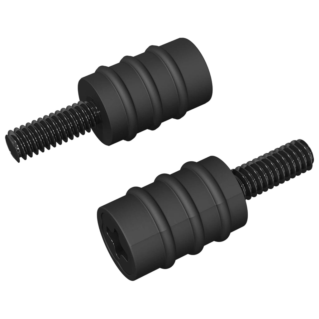 vidaXL Abstandsschraube 2 pcs Schwarz M4 Gummi und Stahl