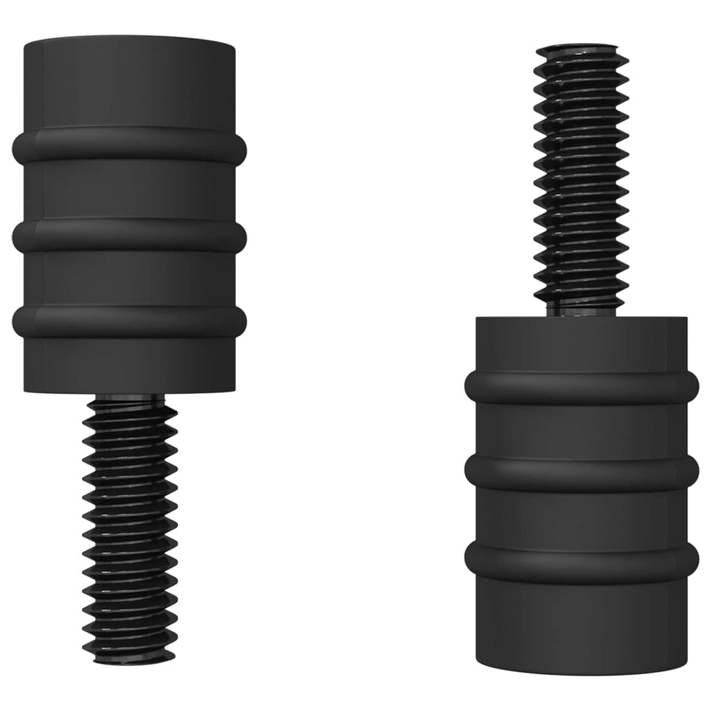 vidaXL Abstandsschraube 2 pcs Schwarz M4 Gummi und Stahl