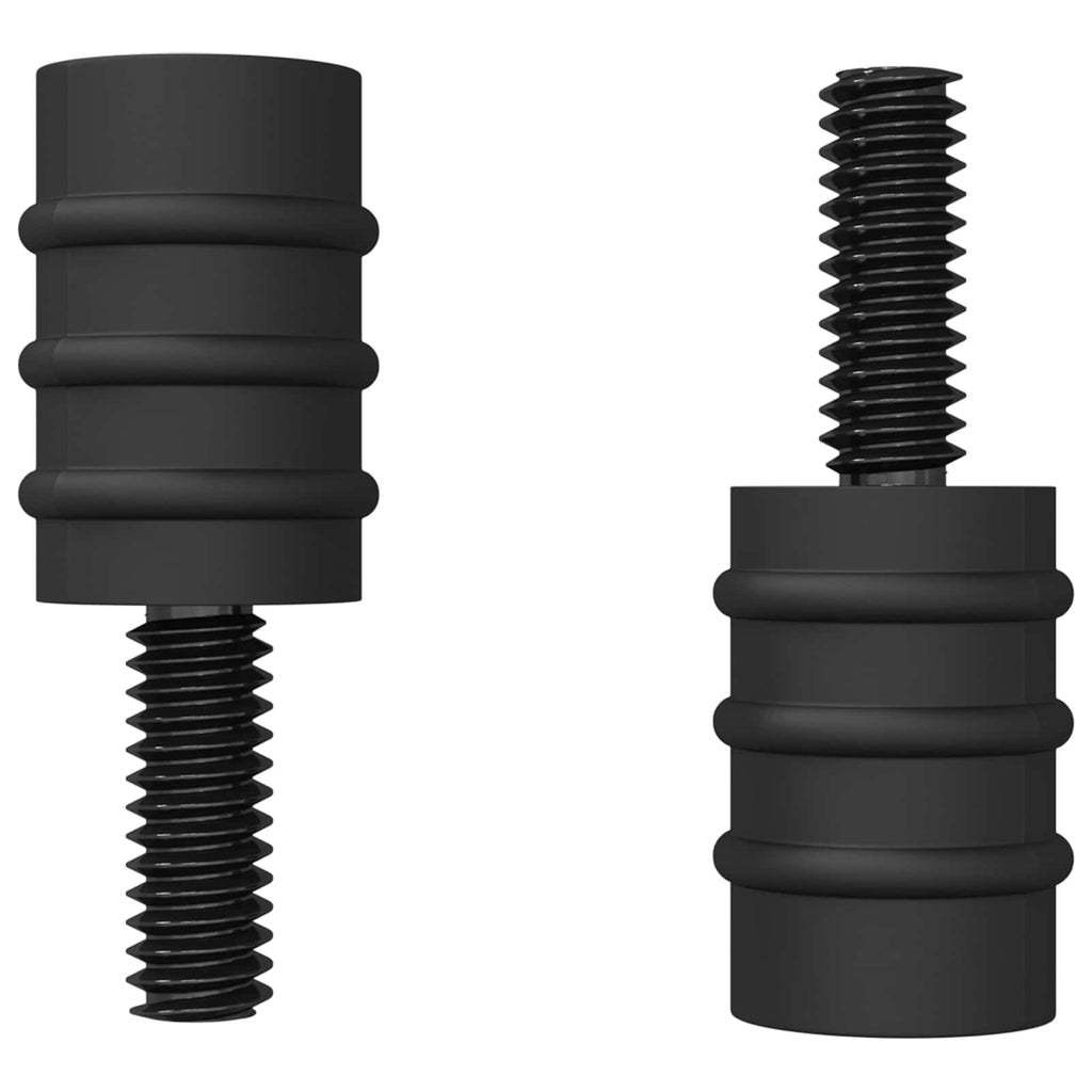 vidaXL Abstandsschraube 12 pcs Schwarz M4 Gummi und Stahl