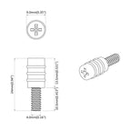 vidaXL Abstandsschraube 4865 pcs Schwarz M4 Gummi und Stahl