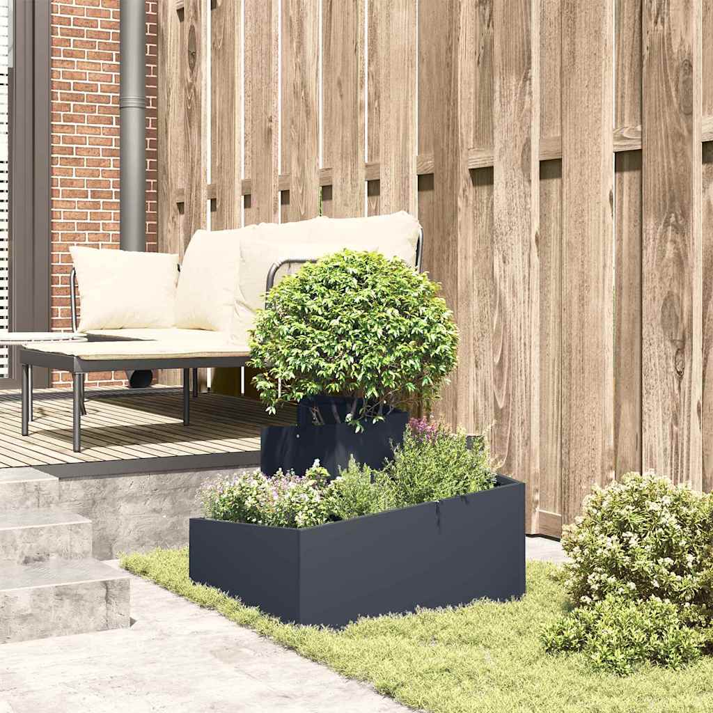 vidaXL Garten-Pflanzgefäß Anthrazit 60 x 60 x 50 cm