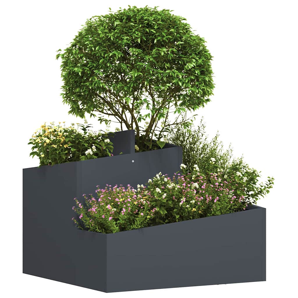 vidaXL Garten-Pflanzgefäß Anthrazit 60 x 60 x 50 cm