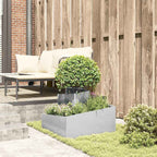 vidaXL Garten-Pflanzgefäß Silber 60 x 60 x 50 cm Edelstahl