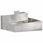 vidaXL Garten-Pflanzgefäß Silber 60 x 60 x 50 cm Edelstahl