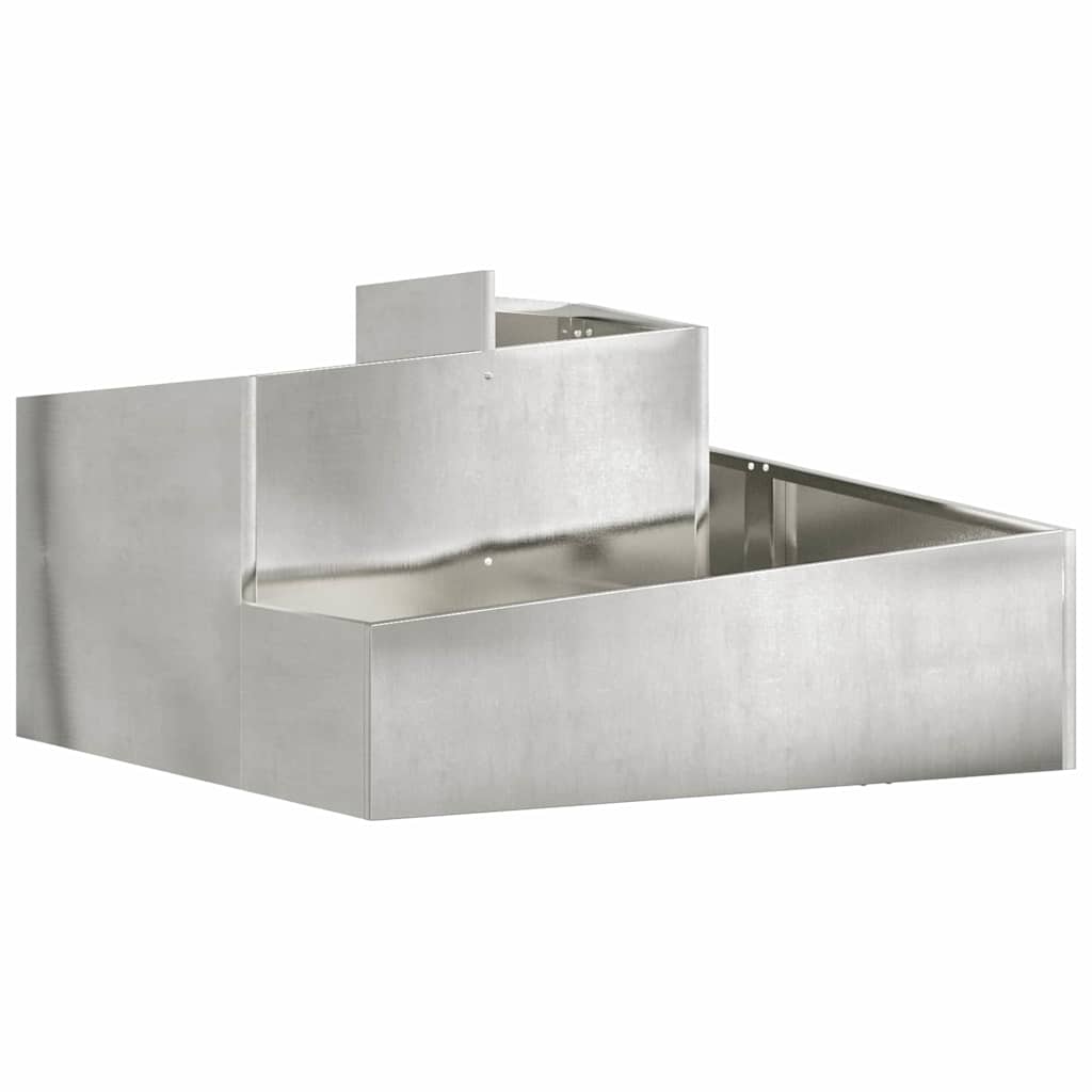 vidaXL Garten-Pflanzgefäß Silber 60 x 60 x 50 cm Edelstahl