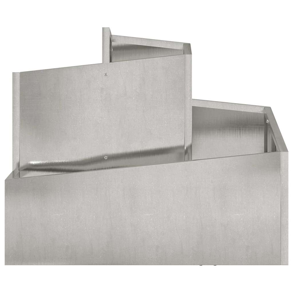 vidaXL Garten-Pflanzgefäß Silber 60 x 60 x 50 cm Edelstahl