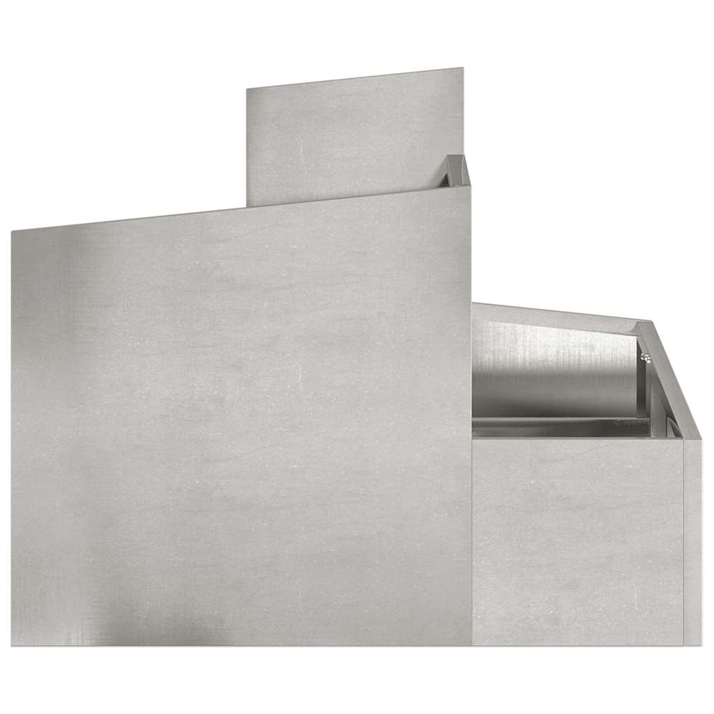 vidaXL Garten-Pflanzgefäß Silber 60 x 60 x 50 cm Edelstahl