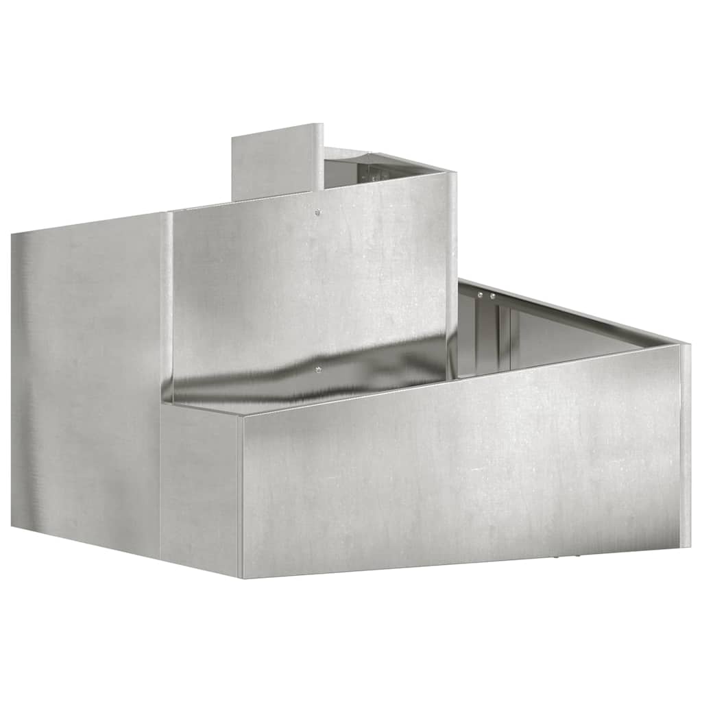 vidaXL Garten-Pflanzgefäß Silber 60 x 60 x 50 cm Verzinkter Stahl