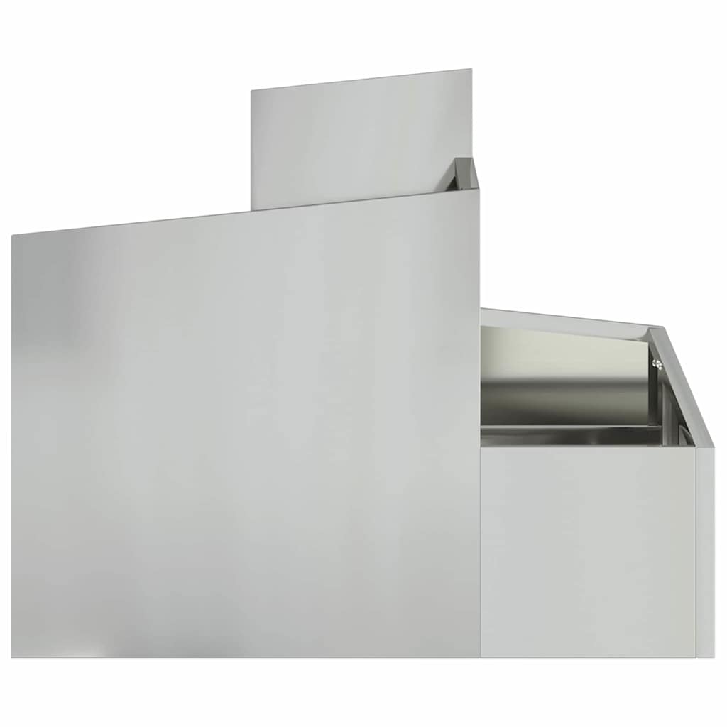 vidaXL Garten-Pflanzgefäß Silber 60 x 60 x 50 cm Verzinkter Stahl