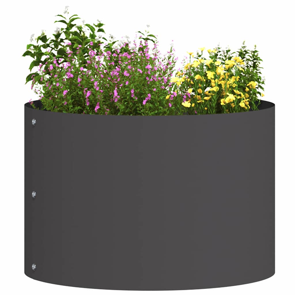 vidaXL Pflanzenring 5 pcs Schwarz 30 x 30 x 20 cm Kaltgewalzter Stahl