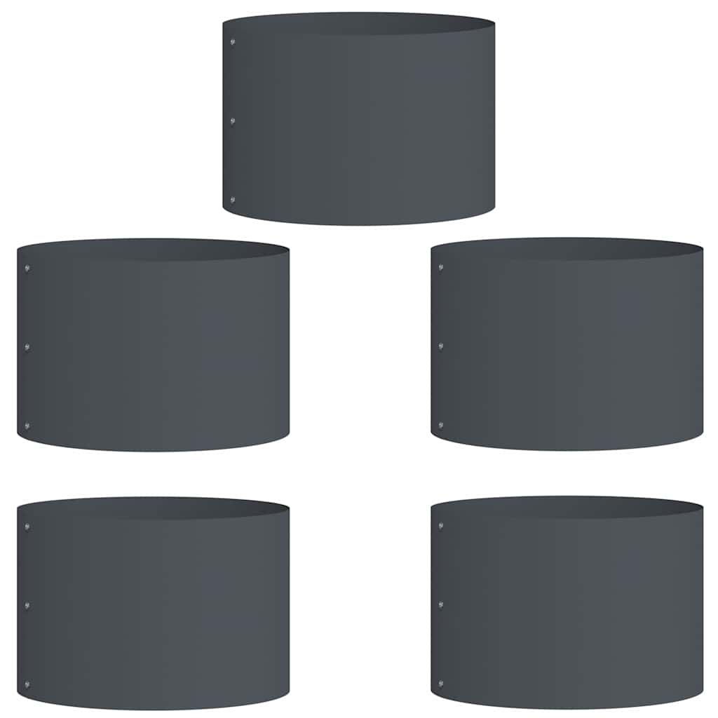 vidaXL Pflanzenring 5 pcs Anthrazit 30 x 30 x 20 cm