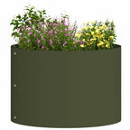 vidaXL Pflanzenring Olive Grün 30 x 30 x 20 cm Kaltgewalzter Stahl