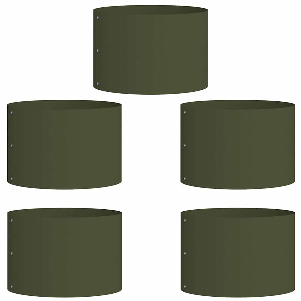 vidaXL Pflanzenring 5 pcs Olive Grün 30 x 30 x 20 cm