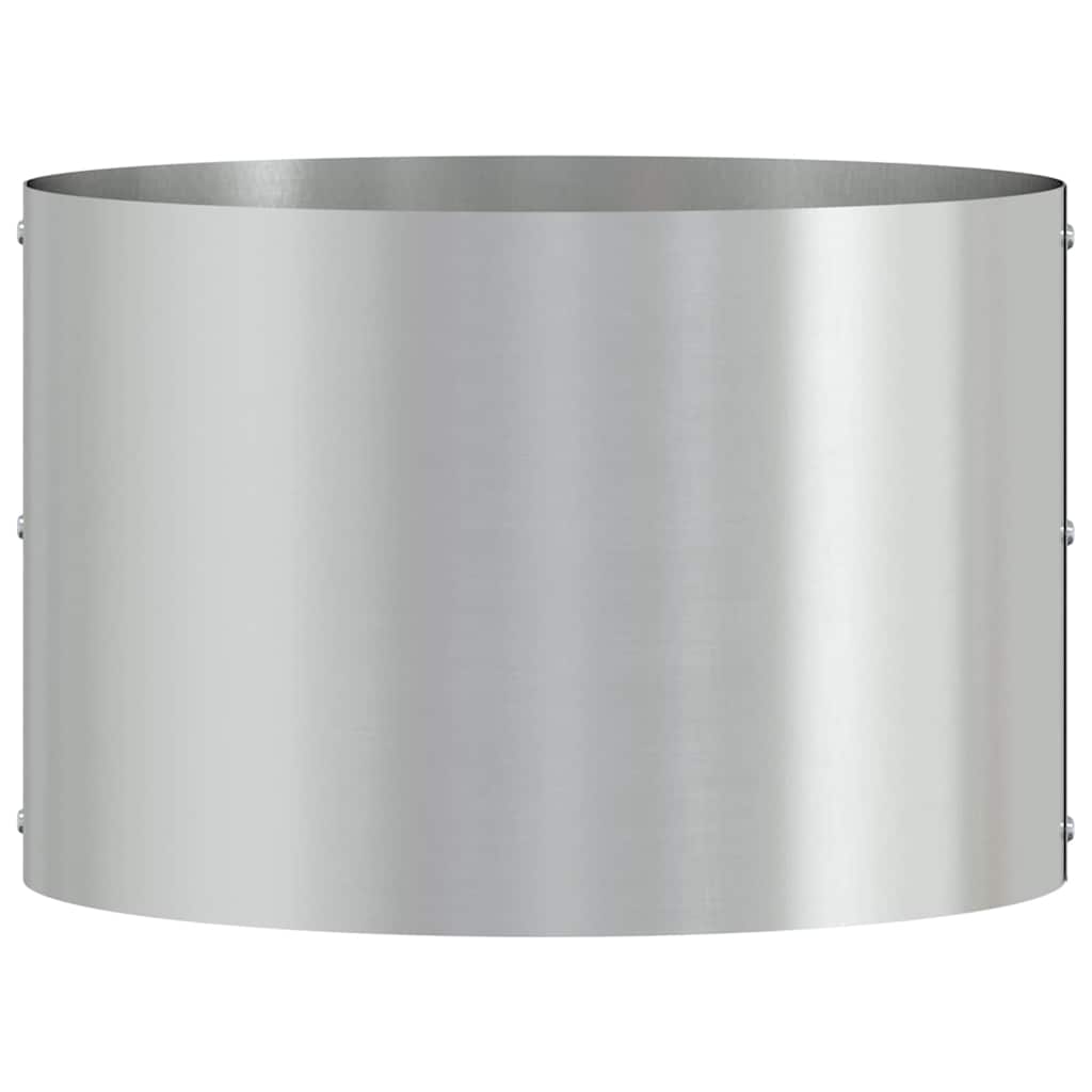 vidaXL Pflanzenring Silber 30 x 30 x 20 cm Verzinkter Stahl