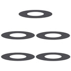 vidaXL geeignet für flache Baumringe 5 pcs Schwarz Ø30 / 60 cm Stahl