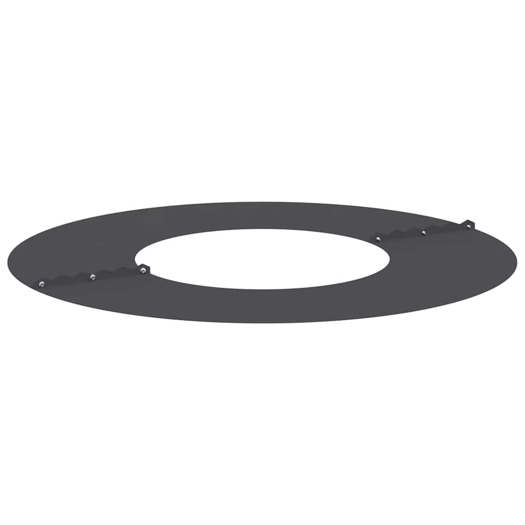 vidaXL geeignet für flache Baumringe 5 pcs Schwarz Ø30 / 60 cm Stahl