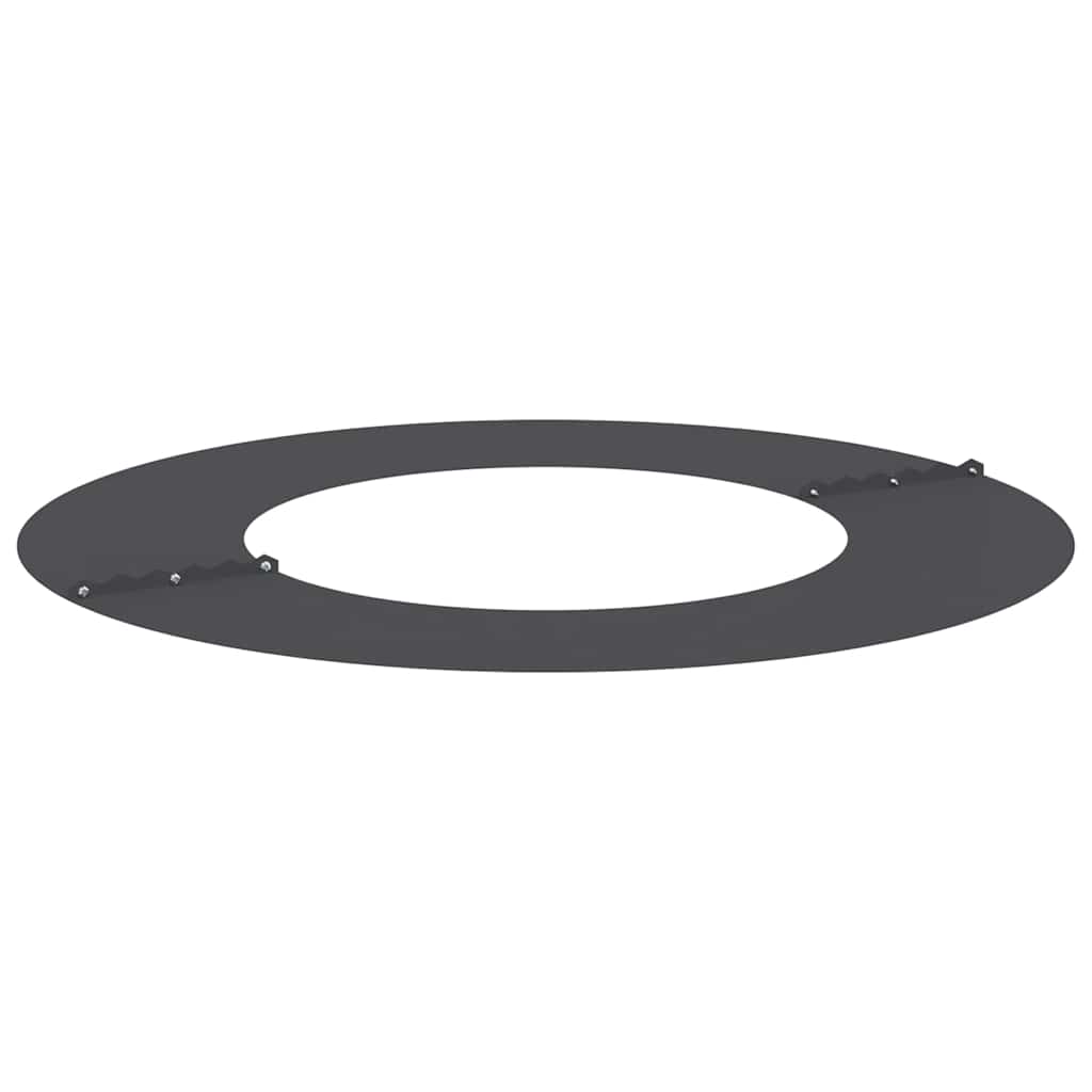 vidaXL geeignet für flachen Baumring Schwarz Ø40 / 70 cm Stahl