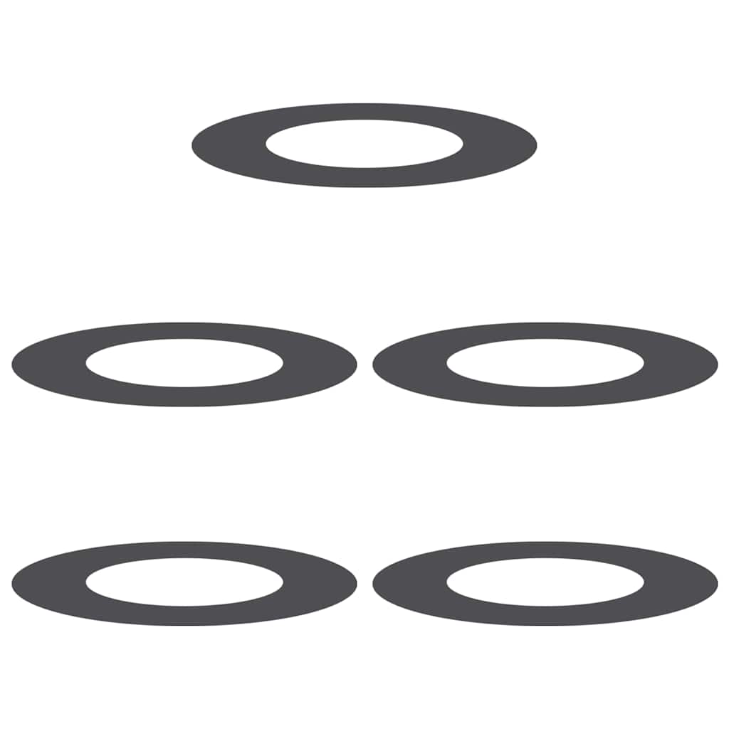 vidaXL geeignet für flache Baumringe 5 pcs Schwarz Ø40 / 70 cm Stahl