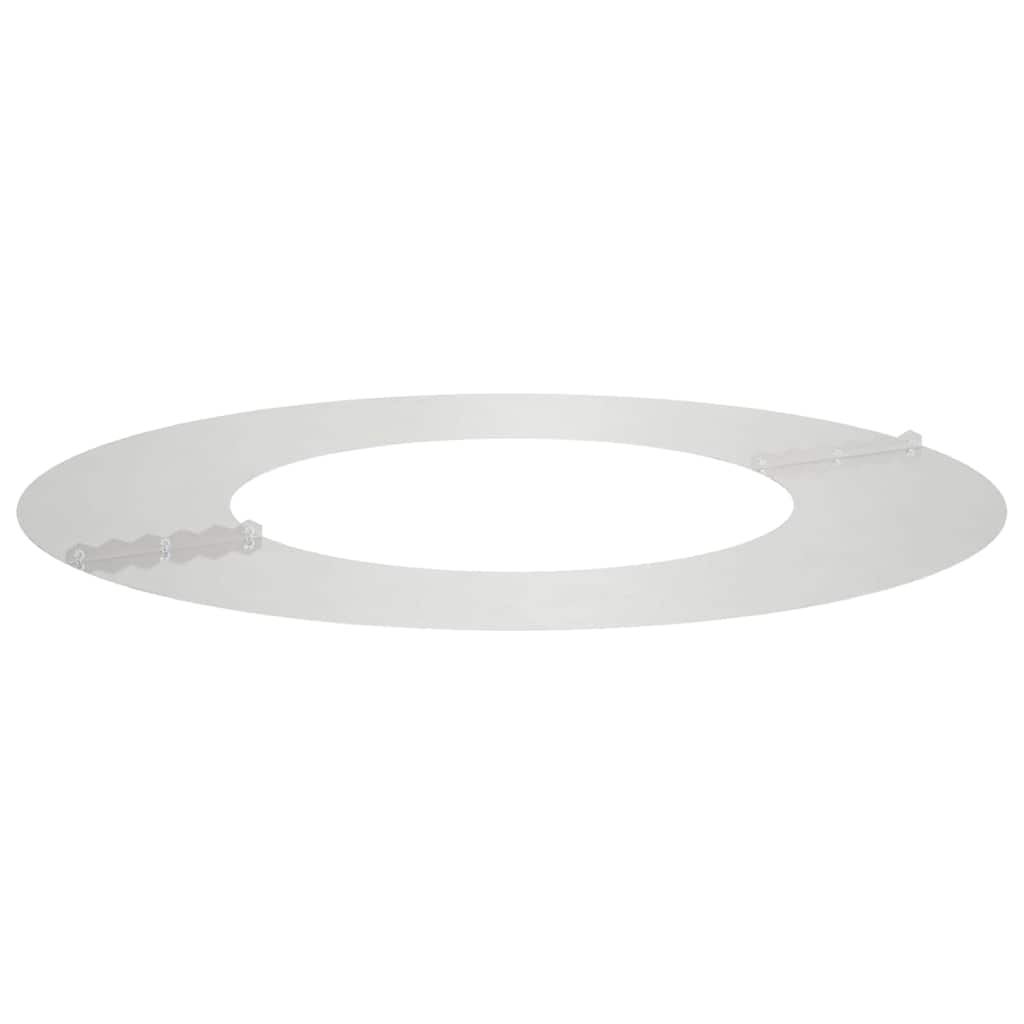 vidaXL geeignet für flachen Baumring Silber Ø40 / 70 cm Edelstahl