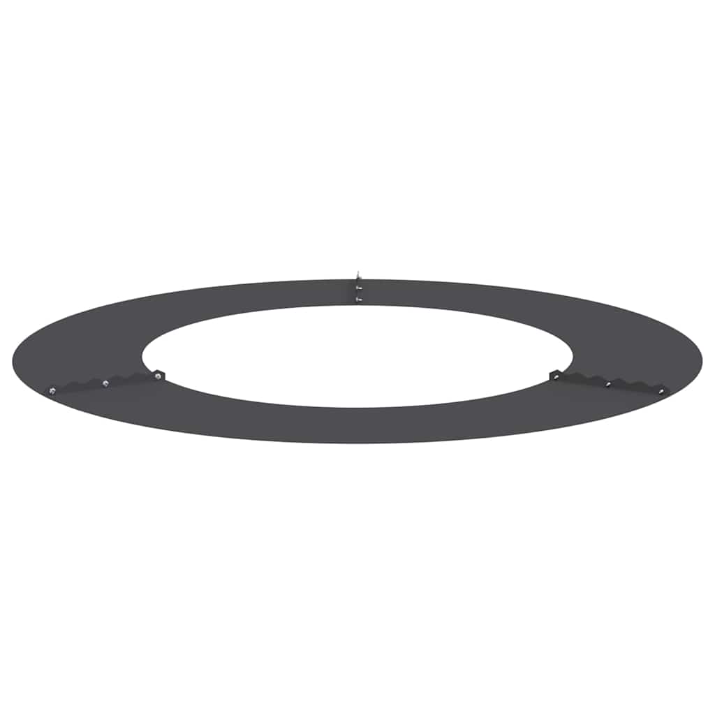 vidaXL geeignet für flachen Baumring Schwarz Ø50 / 80 cm Stahl