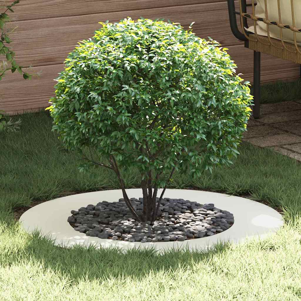 vidaXL geeignet für flachen Baumring Schwarz Ø50 / 80 cm Stahl