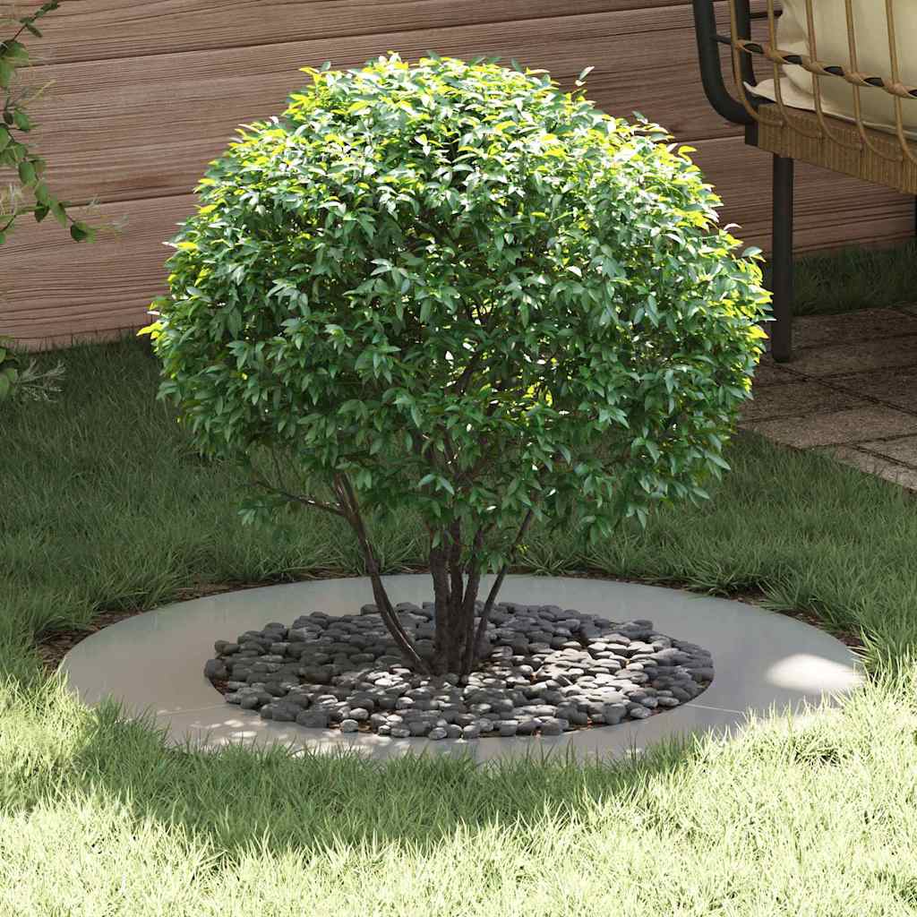 vidaXL geeignet für flachen Baumring Silber Ø50 / 80 cm Verzinkter Stahl