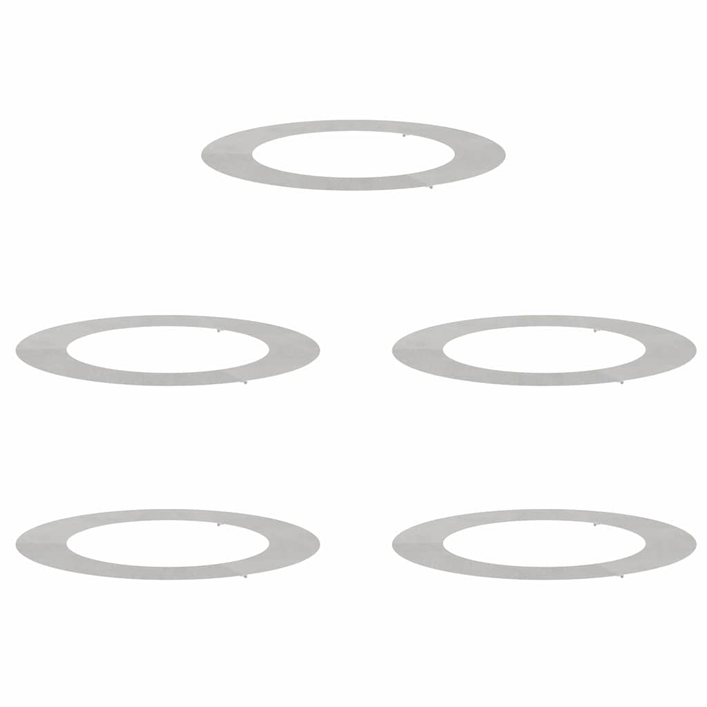 vidaXL geeignet für flache Baumringe 5 pcs Silber Ø60 / 90 cm Edelstahl