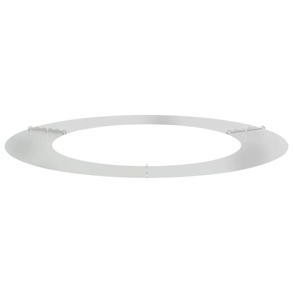 vidaXL geeignet für flachen Baumring Silber Ø60 / 90 cm Verzinkter Stahl