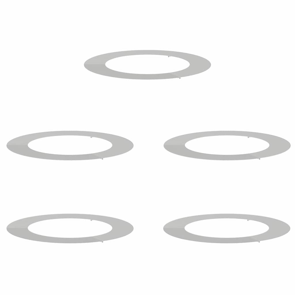 vidaXL geeignet für flache Baumringe 5 pcs Silber Ø60 / 90 cm