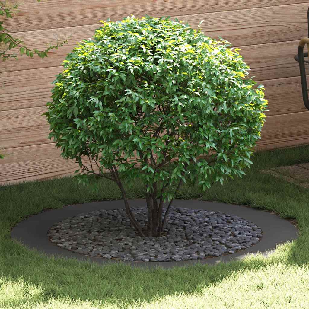 vidaXL geeignet für flache Baumringe 5 pcs Schwarz Ø90 / 120 cm Stahl