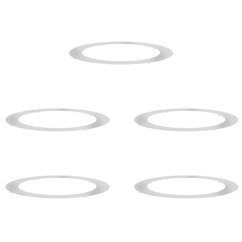 vidaXL geeignet für flache Baumringe 5 pcs Silber Ø90 / 120 cm