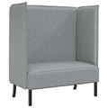vidaXL Hoher Rücken Sofa 101cm Hellgrau Stoff