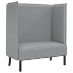vidaXL Hoher Rücken Sofa 101cm Hellgrau Stoff