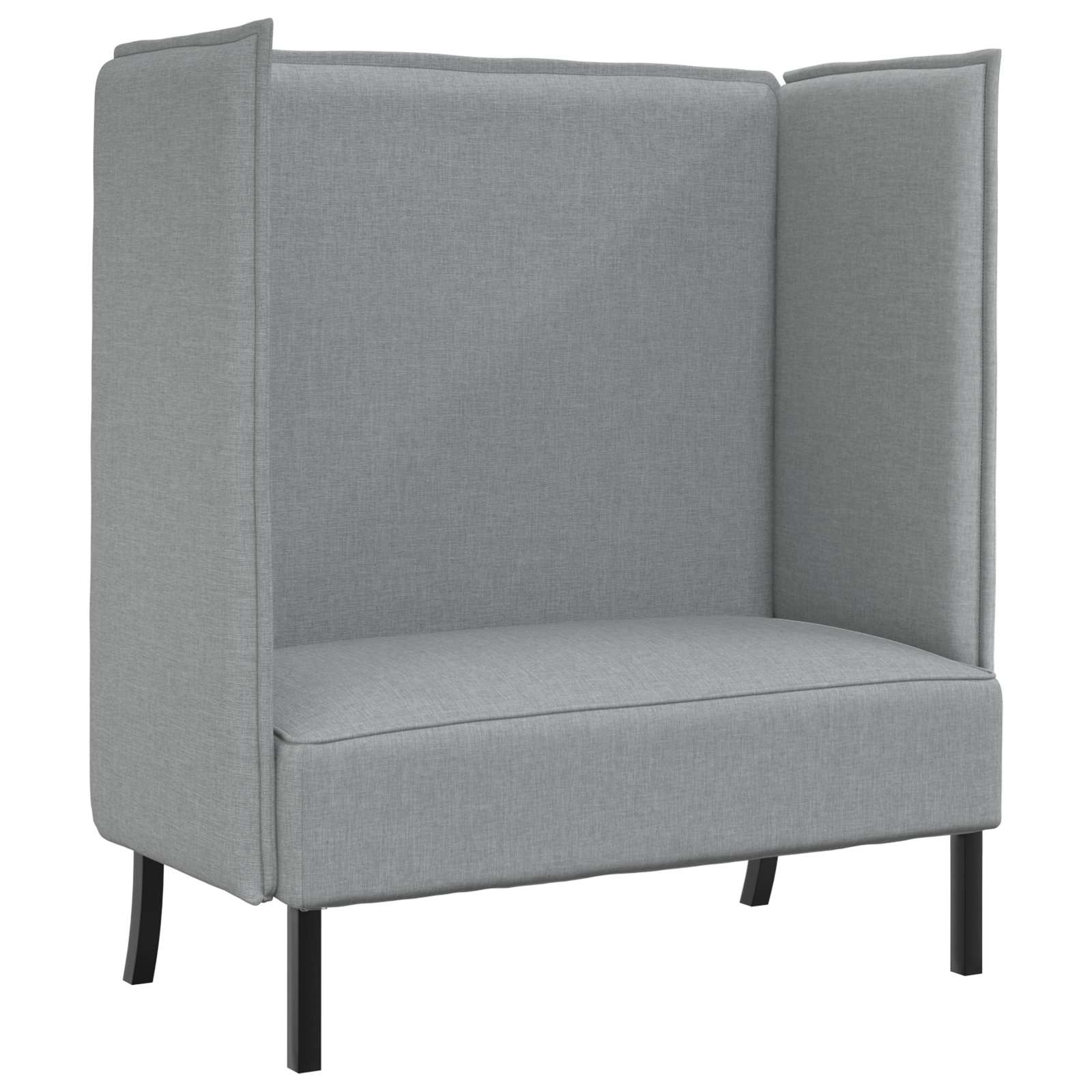 vidaXL Hoher Rücken Sofa 101cm Hellgrau Stoff