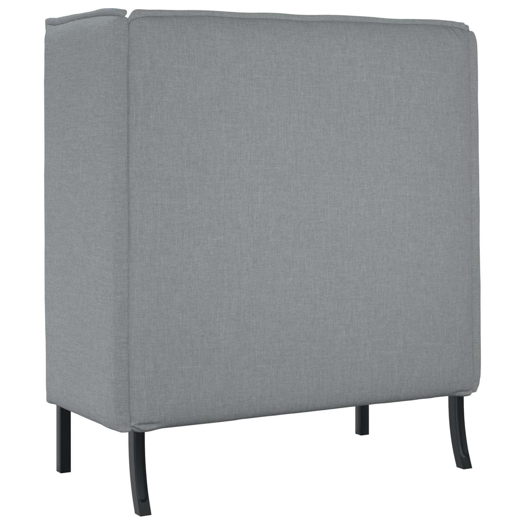 vidaXL Hoher Rücken Sofa 101cm Hellgrau Stoff