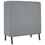 vidaXL Hoher Rücken Sofa 101cm Hellgrau Stoff
