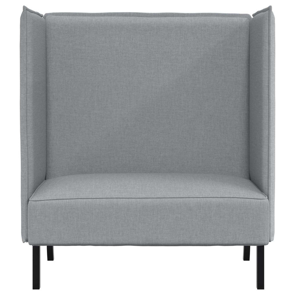 vidaXL Hoher Rücken Sofa 101cm Hellgrau Stoff