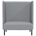 vidaXL Hoher Rücken Sofa 101cm Hellgrau Stoff