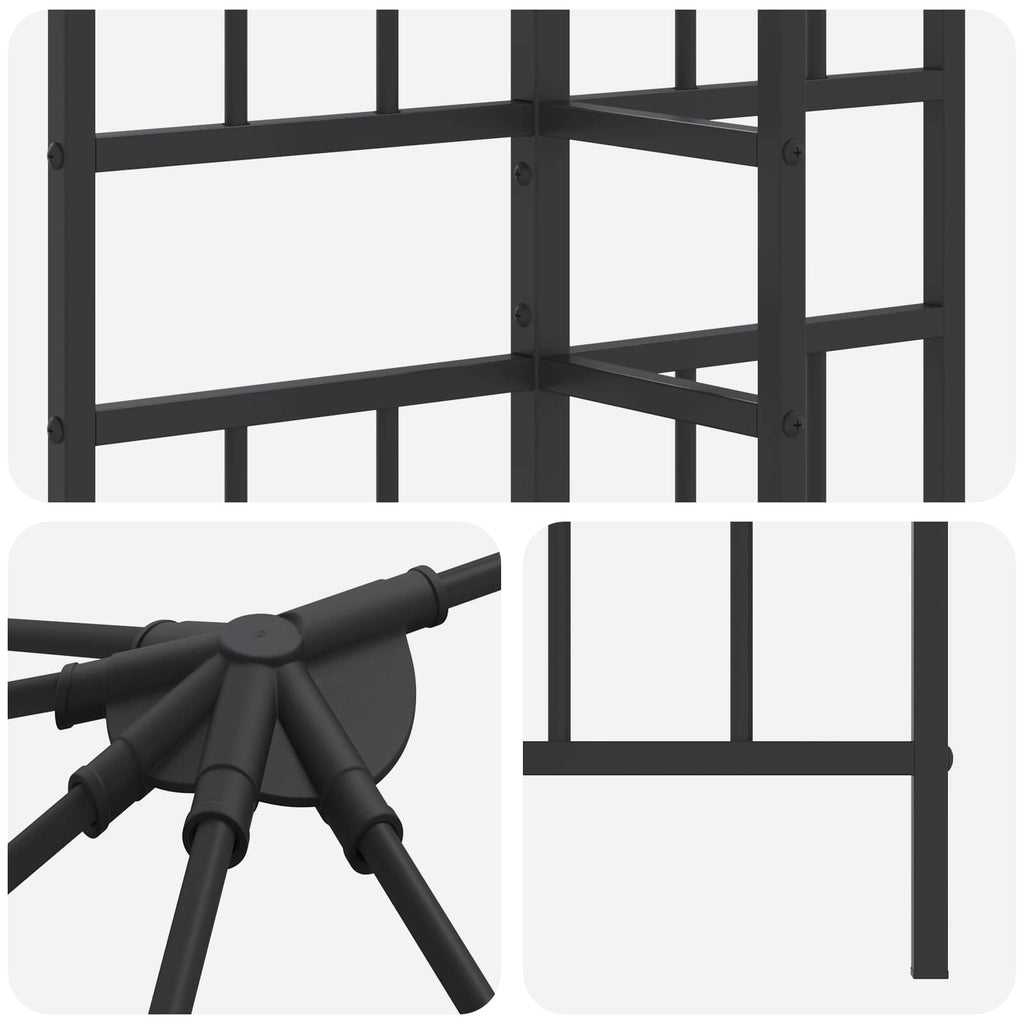vidaXL Gazebo Rahmen 6 x 3 m Schwarz Stahl