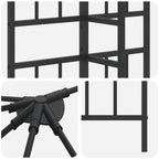 vidaXL Gazebo Rahmen 6 x 3 m Schwarz Stahl