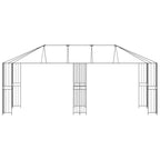 vidaXL Gazebo Rahmen 6 x 3 m Schwarz Stahl