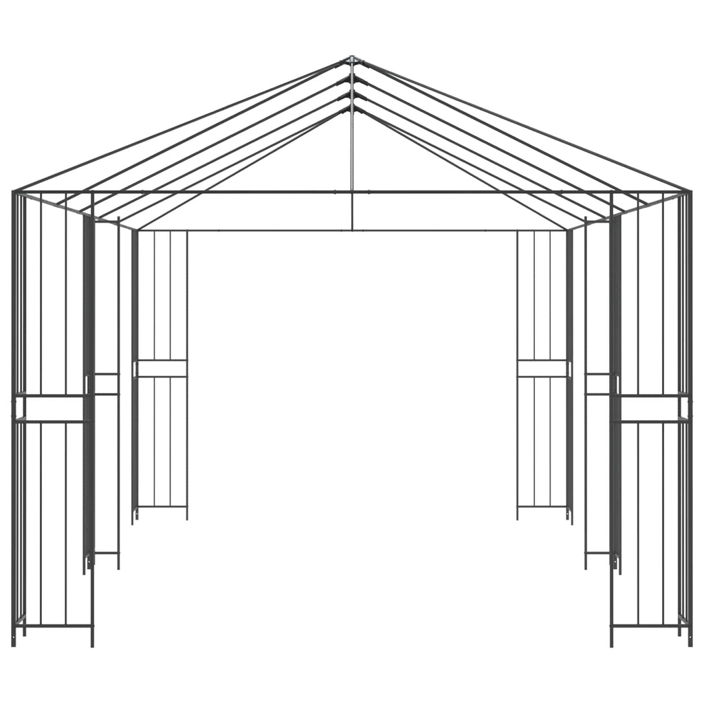 vidaXL Gazebo Rahmen 6 x 3 m Schwarz Stahl