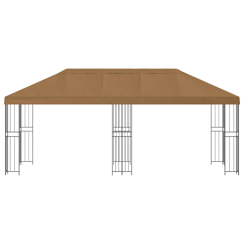 vidaXL Pavillon mit Seitenwänden 6 x 3 m Beige Polyester und Stahl 190