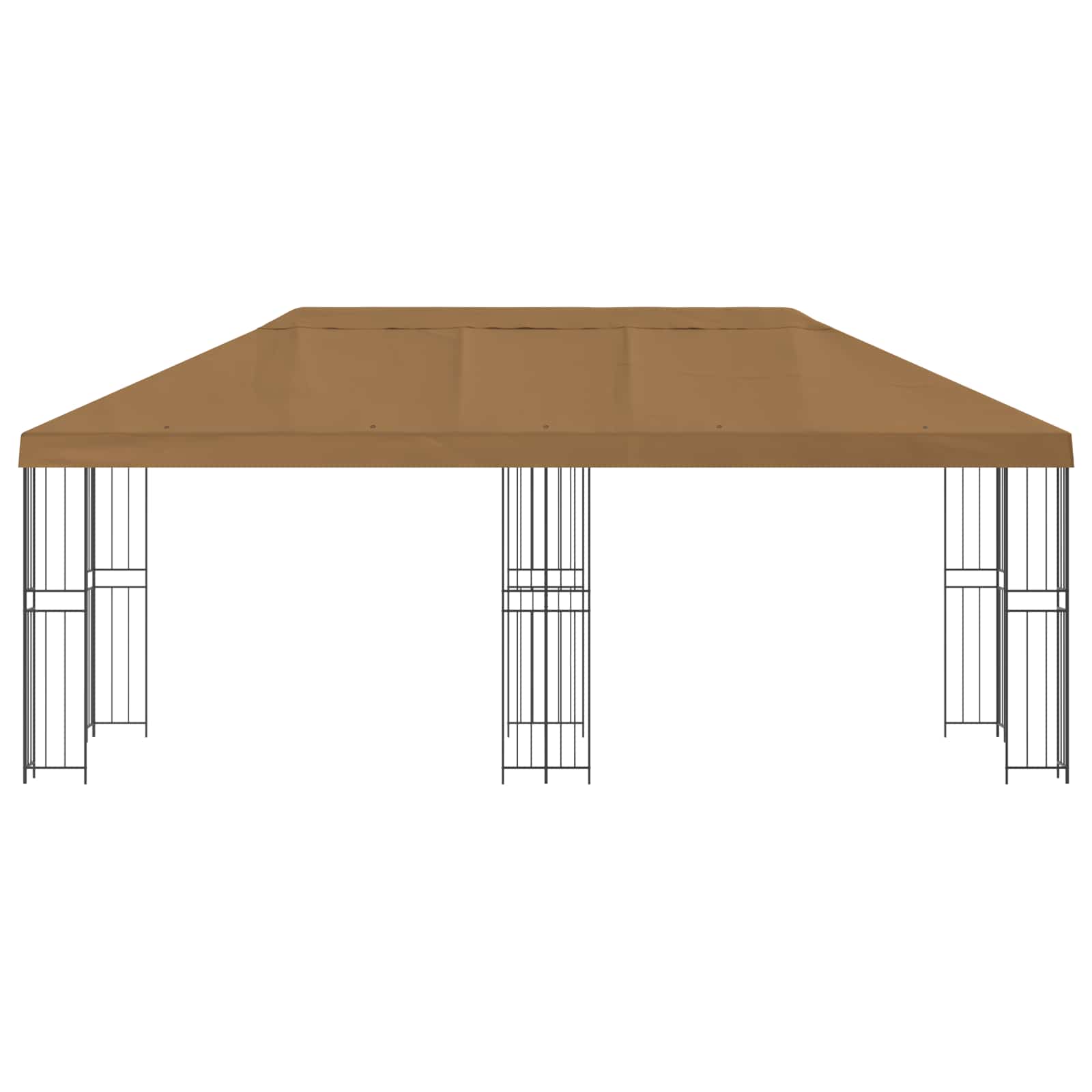 vidaXL Pavillon mit Seitenwänden 6 x 3 m Beige Polyester und Stahl 190