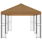 vidaXL Pavillon mit Seitenwänden 6 x 3 m Beige Polyester und Stahl 190