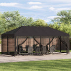 vidaXL Pavillon mit Seitenwänden 6 x 3 m Anthrazit Polyester und Stahl