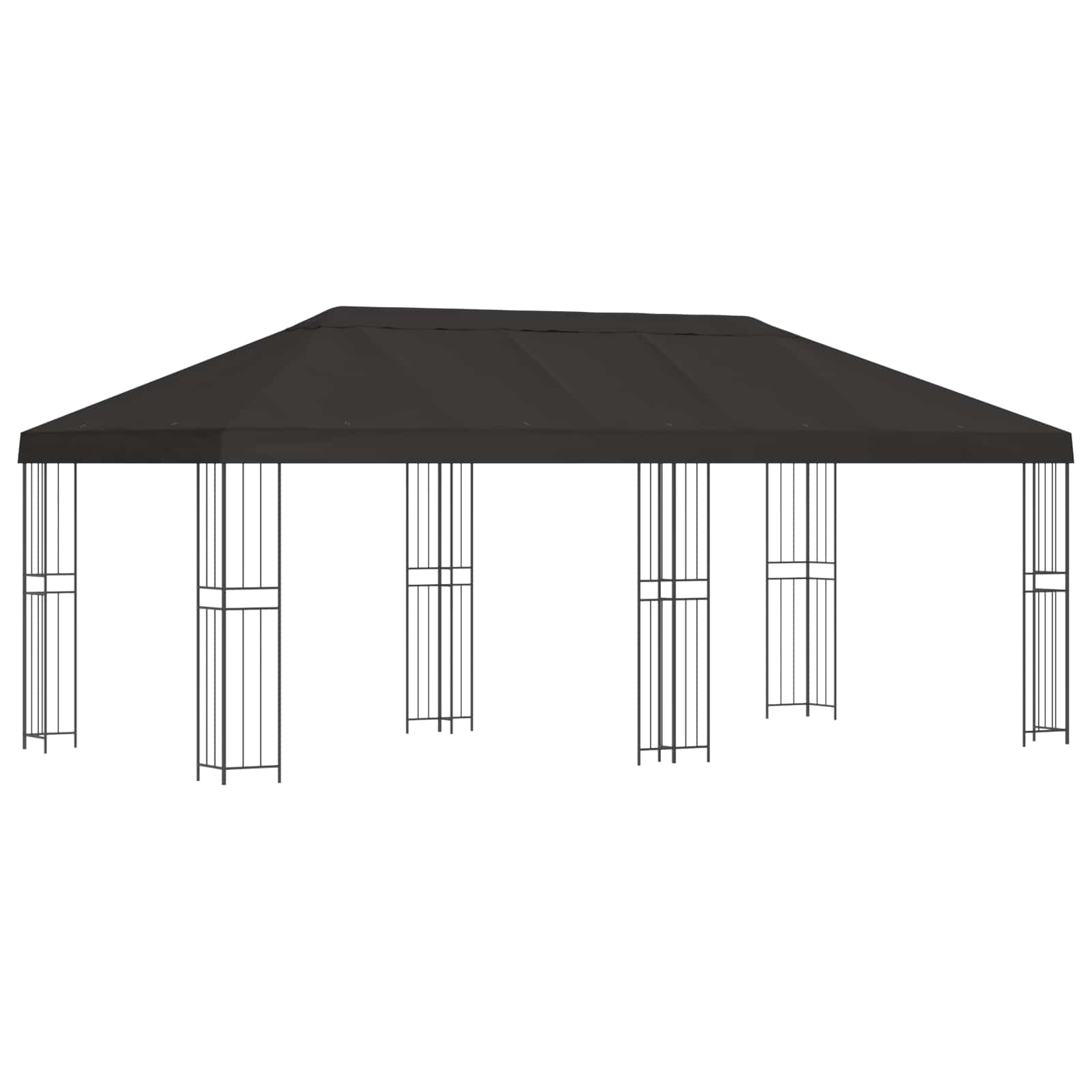 vidaXL Pavillon mit Seitenwänden 6 x 3 m Anthrazit Polyester und Stahl