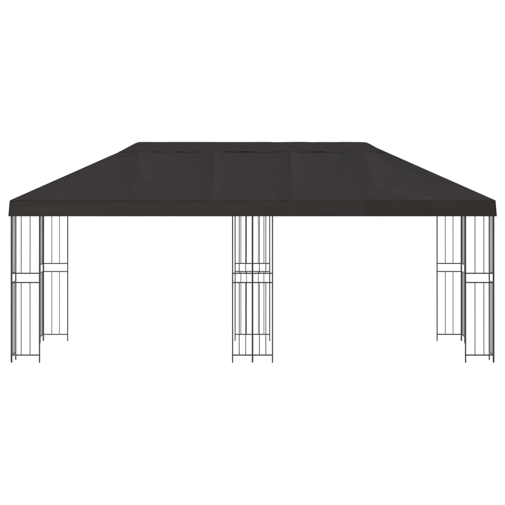 vidaXL Pavillon mit Seitenwänden 6 x 3 m Anthrazit Polyester und Stahl