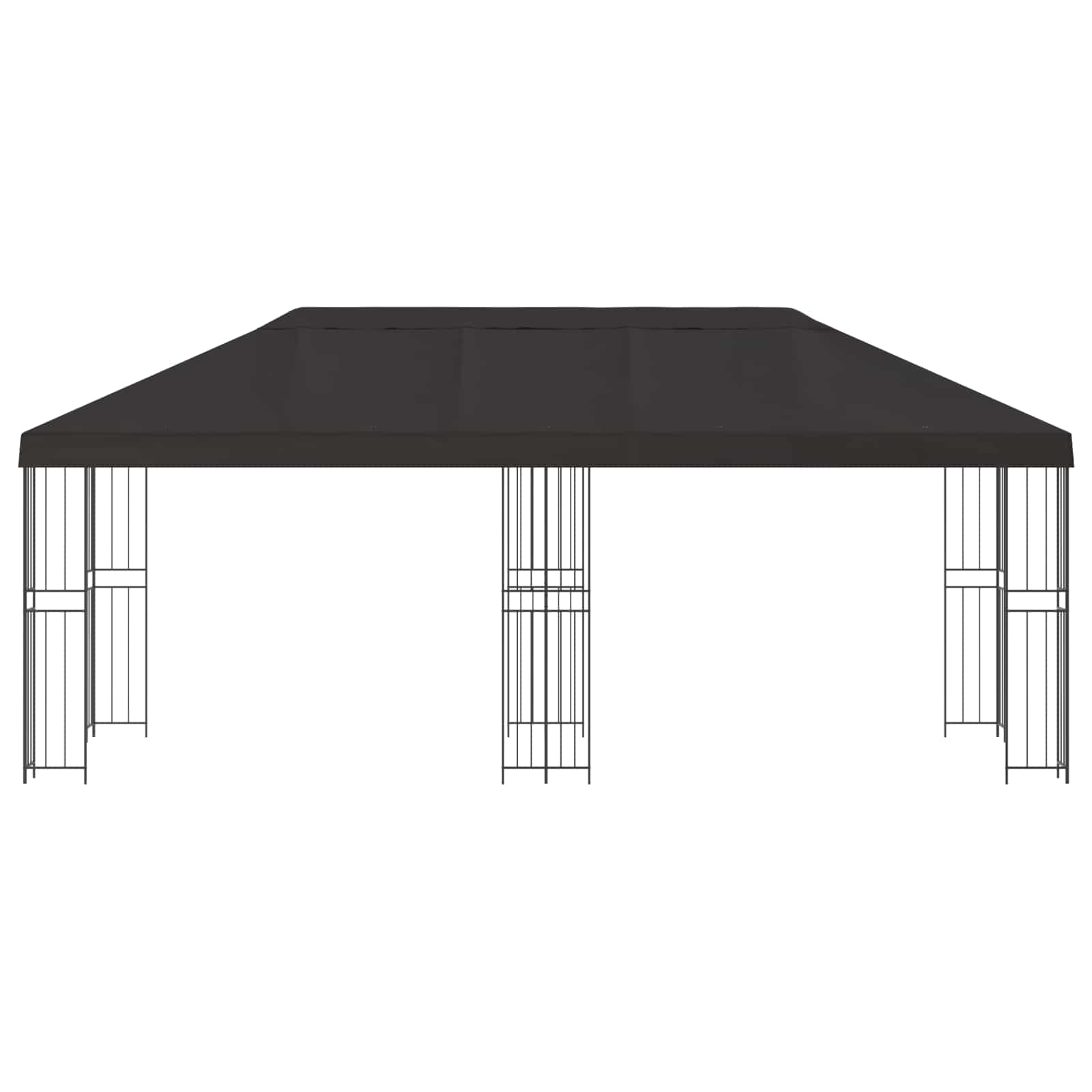 vidaXL Pavillon mit Seitenwänden 6 x 3 m Anthrazit Polyester und Stahl